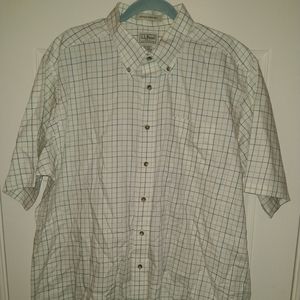 L.L. Bean Short Sleeve Checkered Shirt Men's sz XL-Reg